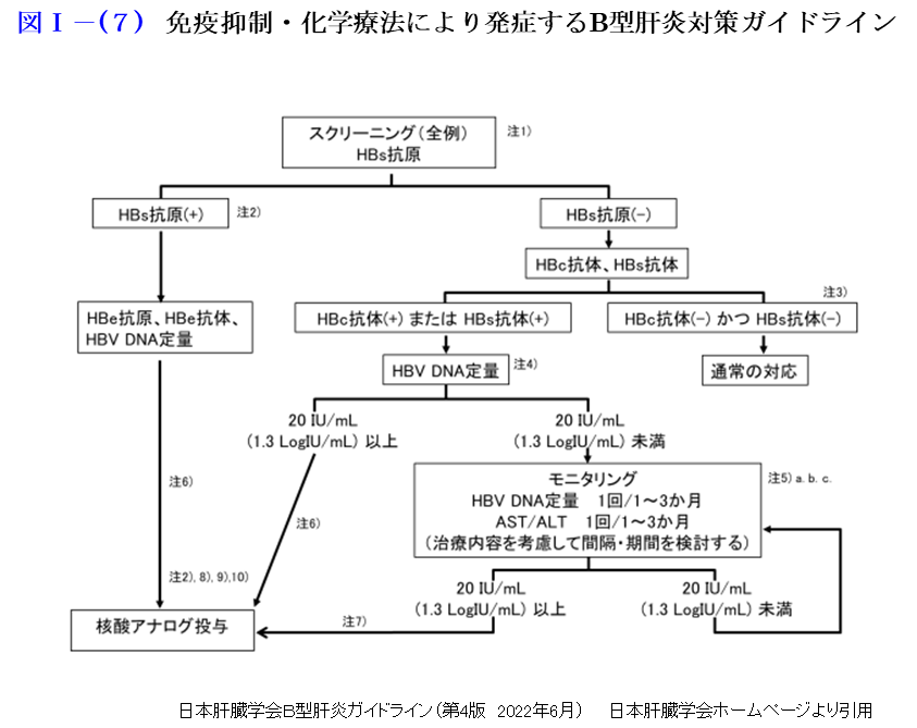 免疫抑制・化学療法により発症するB型肝炎対策ガイドライン